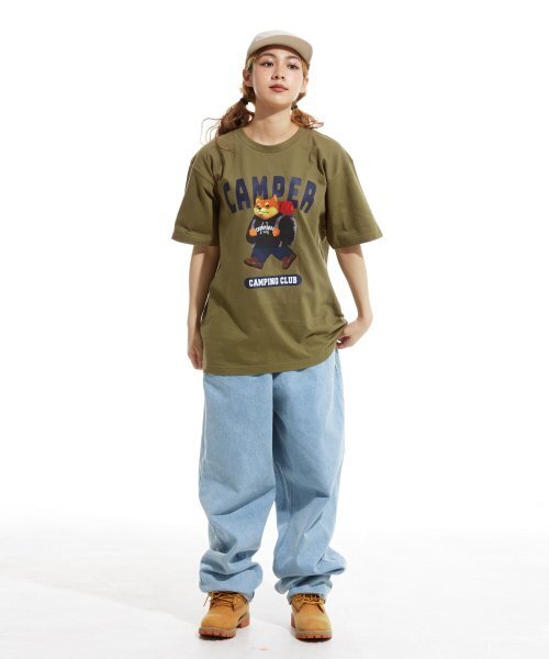 CREAM SODA LAB(クリームソーダラボ)の「キャンピングクラブ 半袖Tシャツ オリーブネイビー(Tシャツ/カットソー・メンズ・その他・MEDIUM/X-LARGE/XX-LARGE/LARGE)」の4枚目の写真