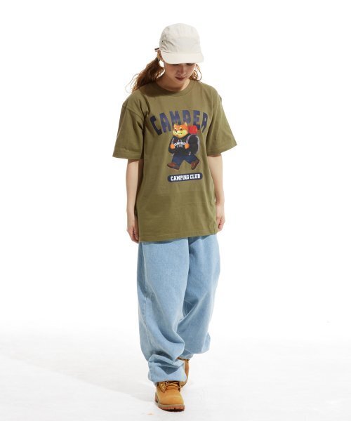 CREAM SODA LAB(クリームソーダラボ)の「キャンピングクラブ 半袖Tシャツ オリーブネイビー(Tシャツ/カットソー・メンズ・その他・MEDIUM/X-LARGE/XX-LARGE/LARGE)」の5枚目の写真