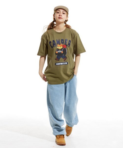 CREAM SODA LAB(クリームソーダラボ)の「キャンピングクラブ 半袖Tシャツ オリーブネイビー(Tシャツ/カットソー・メンズ・その他・MEDIUM/X-LARGE/XX-LARGE/LARGE)」の6枚目の写真