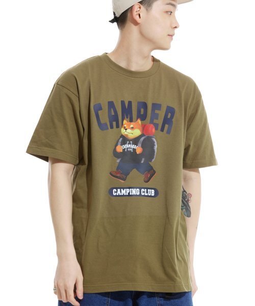 CREAM SODA LAB(クリームソーダラボ)の「キャンピングクラブ 半袖Tシャツ オリーブネイビー(Tシャツ/カットソー・メンズ・その他・MEDIUM/X-LARGE/XX-LARGE/LARGE)」の7枚目の写真