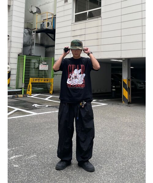 ANGLAN(アングラン)の「Nylon Tuck Belt String Balloon Pants - Black(スウェットパンツ・メンズ・その他・ONE SIZE/1/2)」の3枚目の写真