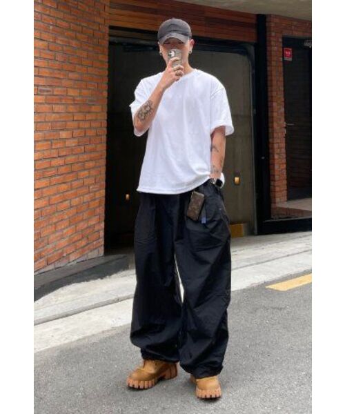 ANGLAN(アングラン)の「Nylon Tuck Belt String Balloon Pants - Black(スウェットパンツ・メンズ・その他・ONE SIZE/1/2)」の6枚目の写真