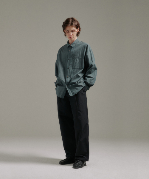 BLANKROOM（ブランクルーム）の「SUPIMA ベイカーシャツ_CAVE GREEN（シャツ/ブラウス・レディース・その他・1/3/4）」の2枚目の写真