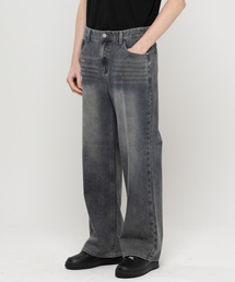 CHAMBROS（チャンブロス）の「ベーシックウォッシングワイドデニムパンツ[ブルーグレー]（デニムパンツ）」