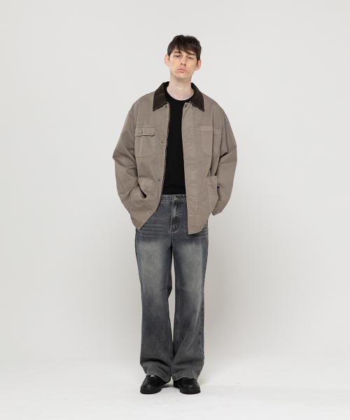 CHAMBROS（チャンブロス）の「ベーシックウォッシングワイドデニムパンツ[ブルーグレー]（デニムパンツ・メンズ・その他・MEDIUM/LARGE/X-LARGE）」の5枚目の写真
