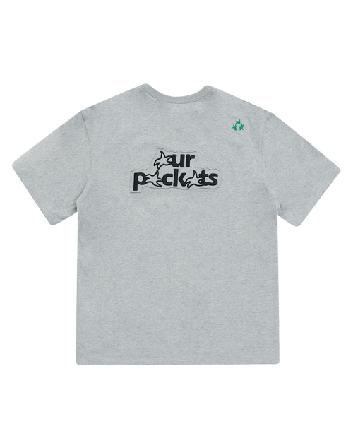 OURPOCKETS(アワーポケッツ)の「アワーポケットシグネチャーロゴTシャツ(グレー)(Tシャツ/カットソー・レディース・グレー・MEDIUM/X-LARGE)」の4枚目の写真