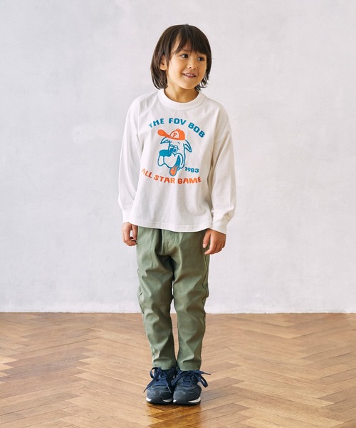 FOV(フォブ)の「フォブ F/B ALL STAR L/S Tシャツ(Tシャツ/カットソー・キッズ・チャコールグレー/ホワイト/ベージュ系その他・100cm/110cm/120cm/130cm/90cm)」の4枚目の写真