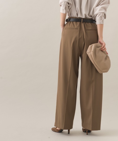 OMNES（オムネス）の「【BEAUTIFUL FRIDAY】ツータックストレートパンツ（スラックス・レディース・ブラック/ベージュ・LARGE/MEDIUM）」の10枚目の写真