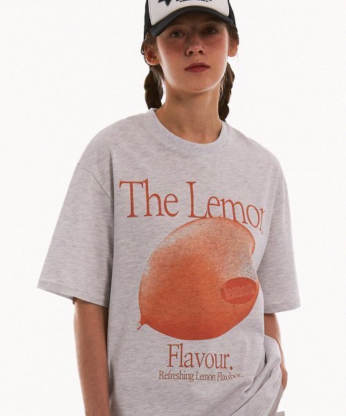 MATCHGLOBE(マッチグローブ)の「ザ レモン フレーバー オーバーサイズ Tシャツ (メランジ)(Tシャツ/カットソー・レディース・その他・FREE)」の2枚目の写真
