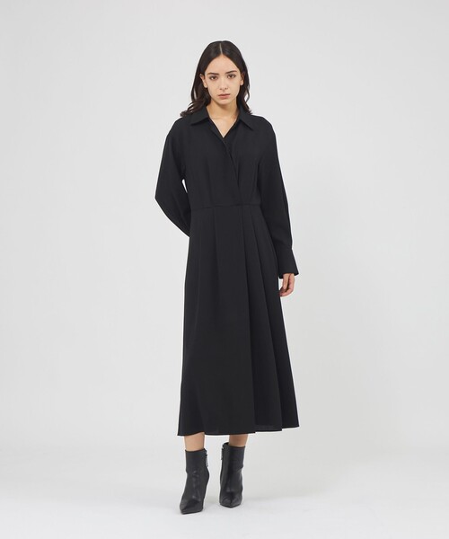 EPOCA(エポカ)の「ウールビエラ カシュクールシャツドレス(シャツワンピース・レディース・レッド系その他3/ブラック・40/38)」の10枚目の写真