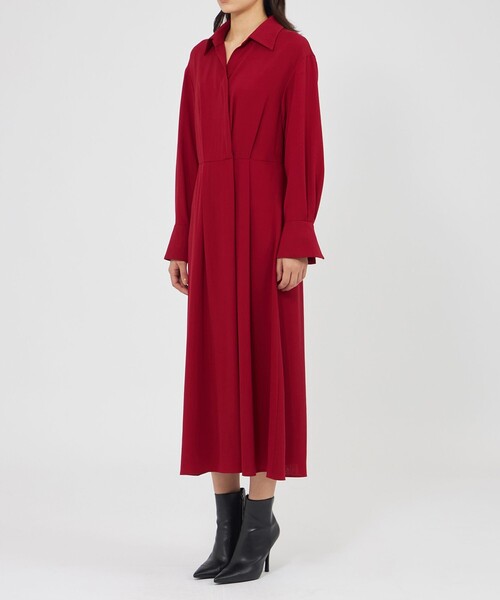 EPOCA(エポカ)の「ウールビエラ カシュクールシャツドレス(シャツワンピース・レディース・レッド系その他3/ブラック・40/38)」の7枚目の写真