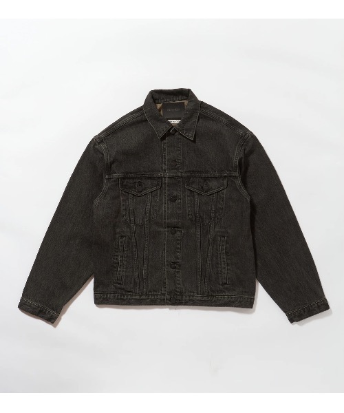 AUTHEN（オーセン）の「【AUTHEN】オーセン/ "TURK" トラッカージャケット BK（デニムジャケット・メンズ・ブラウン/ブラック・MEDIUM/LARGE/SMALL）」の2枚目の写真