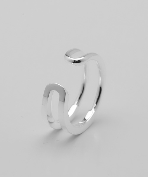 MAISON SPECIAL(メゾンスペシャル)の「《UNISEX》【Made In YAMANASHI Jewelry】〇□ Loop Ring/山梨産〇□ループリング【MAISON SPECIAL/メゾンスペシャル】(リング・メンズ・シルバー・FREE)」の2枚目の写真