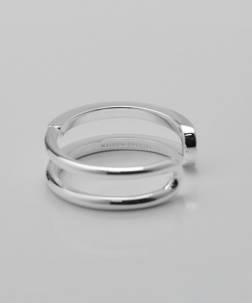 MAISON SPECIAL(メゾンスペシャル)の「《UNISEX》【Made In YAMANASHI Jewelry】〇□ Loop Ring/山梨産〇□ループリング【MAISON SPECIAL/メゾンスペシャル】(リング・メンズ・シルバー・FREE)」の4枚目の写真