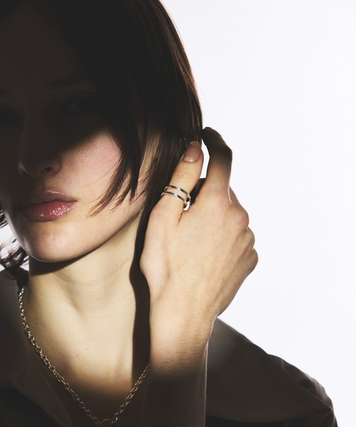 MAISON SPECIAL(メゾンスペシャル)の「《UNISEX》【Made In YAMANASHI Jewelry】〇□ Loop Ring/山梨産〇□ループリング【MAISON SPECIAL/メゾンスペシャル】(リング・メンズ・シルバー・FREE)」の7枚目の写真