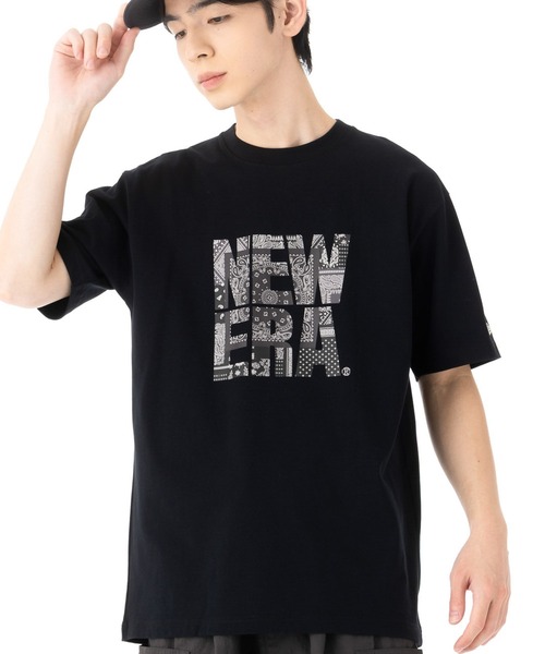 NEW ERA(ニューエラ)の「ニューエラ 半袖Tシャツ スクエアロゴ ラバープリント(Tシャツ/カットソー・メンズ・ブラック/ホワイト・XL/XXL/M/L/S)」の1枚目の写真
