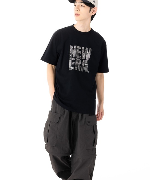 NEW ERA(ニューエラ)の「ニューエラ 半袖Tシャツ スクエアロゴ ラバープリント(Tシャツ/カットソー・メンズ・ブラック/ホワイト・XL/XXL/M/L/S)」の4枚目の写真