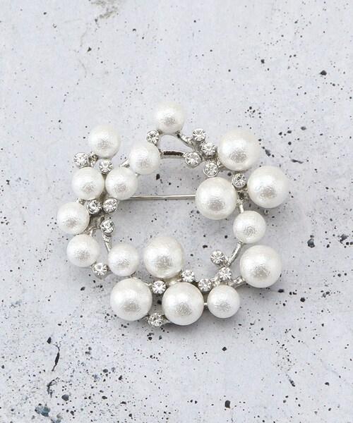 THE SHOP TK (ザ ショップ ティーケー )の「コットンパールブローチ(ブローチ/コサージュ・レディース・シルバー/ゴールド・00)」の1枚目の写真