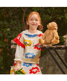 MINIDOU（ミニドウ）の「Flare Color Block Girls Knit Vest（ベスト）」