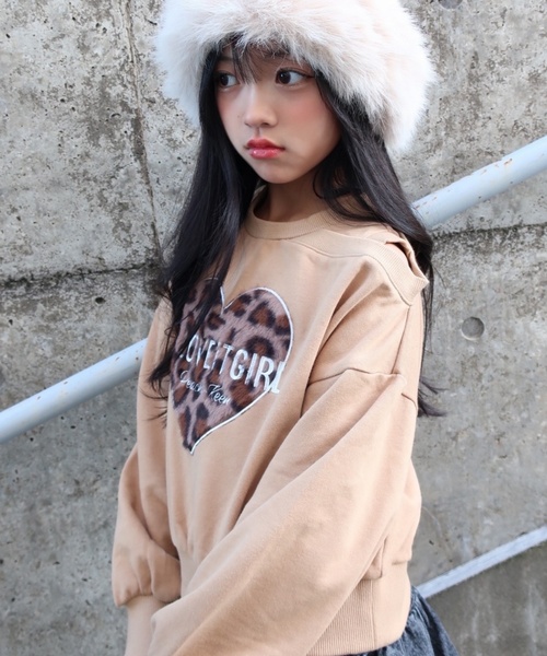 セール】ハートパッチ肩開きトレーナー（スウェット）｜by LOVEiT