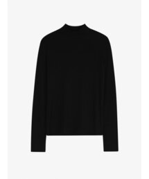 Lossy Half Neck Pola Knit [Black]