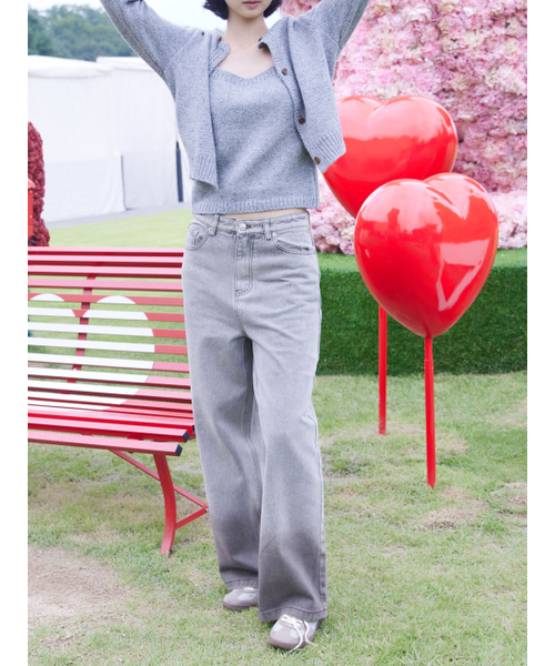 AYIHOLIC CASHMERE（アイホリックカシミア）の「ディープダイングヴィンテージワイドデニム（デニムパンツ・レディース・グレー・SMALL/MEDIUM）」の3枚目の写真