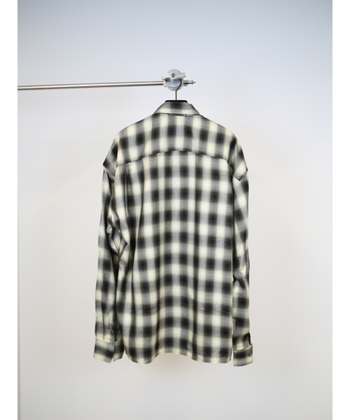 GOZER(ゴーザー)の「OVERSIZED FLANNEL CHECK SHIRT_BLACK(シャツ/ブラウス・メンズ・ブラック・ONE)」の2枚目の写真