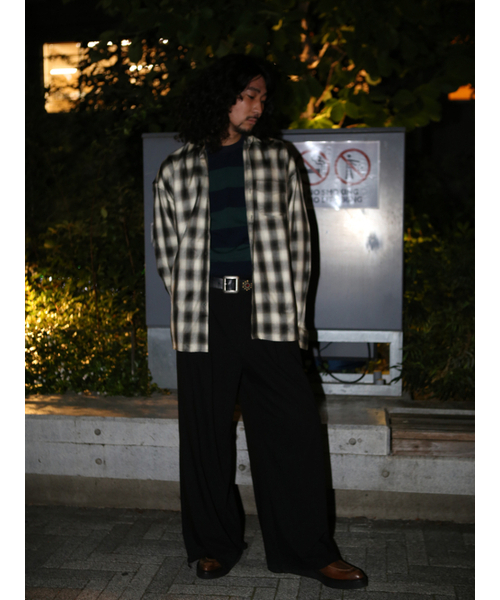 GOZER(ゴーザー)の「OVERSIZED FLANNEL CHECK SHIRT_BLACK(シャツ/ブラウス・メンズ・ブラック・ONE)」の3枚目の写真