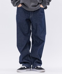 HANES（ヘインズ）の「【3】〔HANES/ヘインズ〕ワイドフィット 5ポケット デニムパンツ（デニムパンツ）」