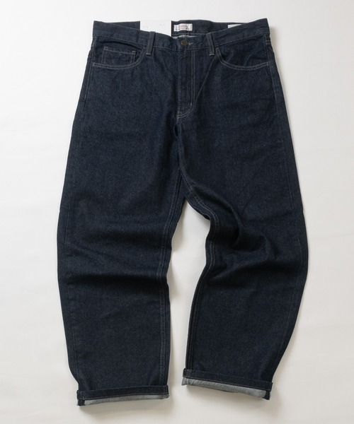 HANES（ヘインズ）の「【3】〔HANES/ヘインズ〕ワイドフィット 5ポケット デニムパンツ（デニムパンツ・メンズ・ライトブルー/ブルー/ネイビー/ブラック・MEDIUM/LARGE/X-LARGE）」の3枚目の写真