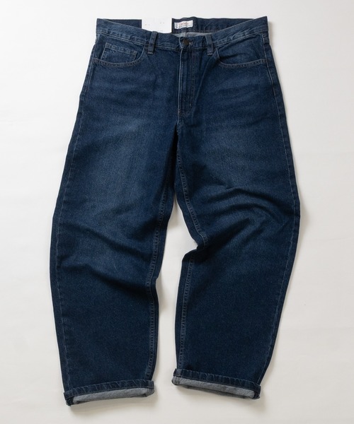 HANES（ヘインズ）の「【3】〔HANES/ヘインズ〕ワイドフィット 5ポケット デニムパンツ（デニムパンツ・メンズ・ライトブルー/ブルー/ネイビー/ブラック・MEDIUM/LARGE/X-LARGE）」の4枚目の写真