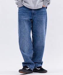 HANES（ヘインズ）の「【3】〔HANES/ヘインズ〕ワイドフィット 5ポケット デニムパンツ（デニムパンツ）」