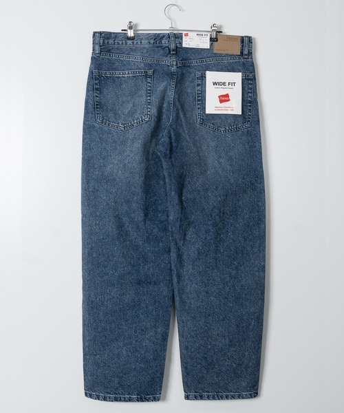HANES（ヘインズ）の「【3】〔HANES/ヘインズ〕ワイドフィット 5ポケット デニムパンツ（デニムパンツ・メンズ・ライトブルー/ブルー/ネイビー/ブラック・MEDIUM/LARGE/X-LARGE）」の5枚目の写真