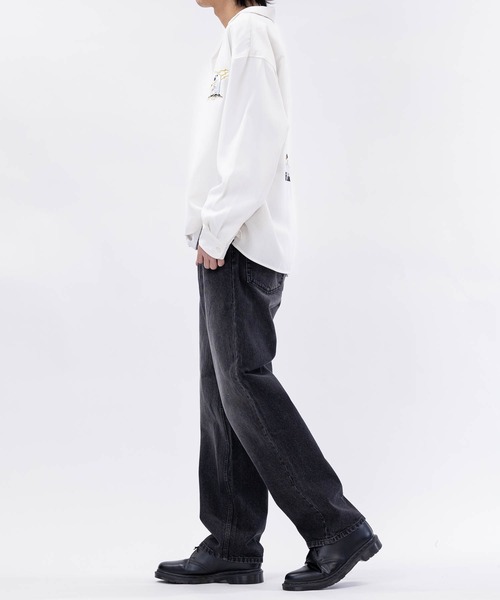 HANES（ヘインズ）の「【3】〔HANES/ヘインズ〕ワイドフィット 5ポケット デニムパンツ（デニムパンツ・メンズ・ライトブルー/ブルー/ネイビー/ブラック・MEDIUM/LARGE/X-LARGE）」の16枚目の写真