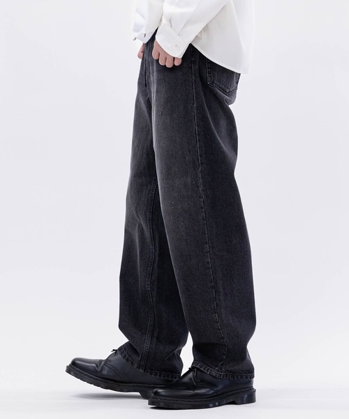 HANES（ヘインズ）の「【3】〔HANES/ヘインズ〕ワイドフィット 5ポケット デニムパンツ（デニムパンツ・メンズ・ライトブルー/ブルー/ネイビー/ブラック・MEDIUM/LARGE/X-LARGE）」の12枚目の写真