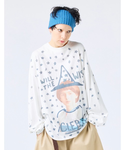 Little sunny bite（リトルサニーバイト）の「★Little sunny bite★stranger things x little sunny bite will long tee（Tシャツ/カットソー・レディース・ピンク/ホワイト/ブルー・MEDIUM/SMALL）」の2枚目の写真