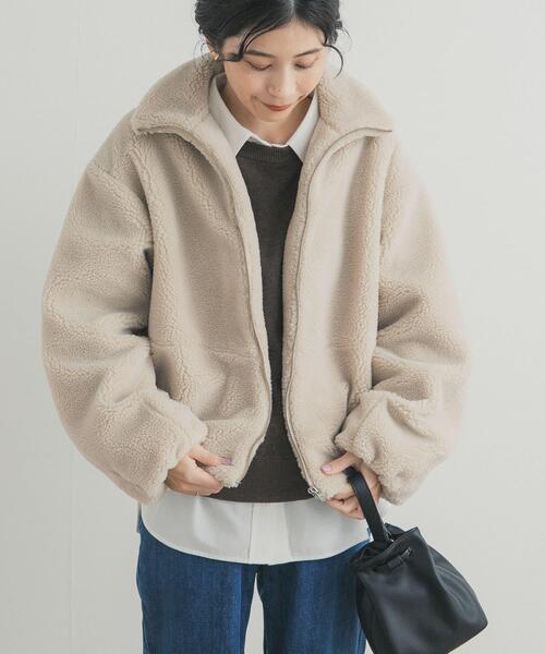 yori 撥水ハードブルゾン　アイボリー36（美品） URBAN RESEARCH DOORS（アーバンリサーチドアーズ）の「ZIPボア