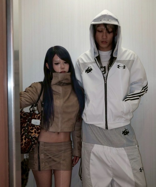 Cozy world Wide】'BBY TECHBOI' 3 LAYER NYLON TRACKSUIT JACKET