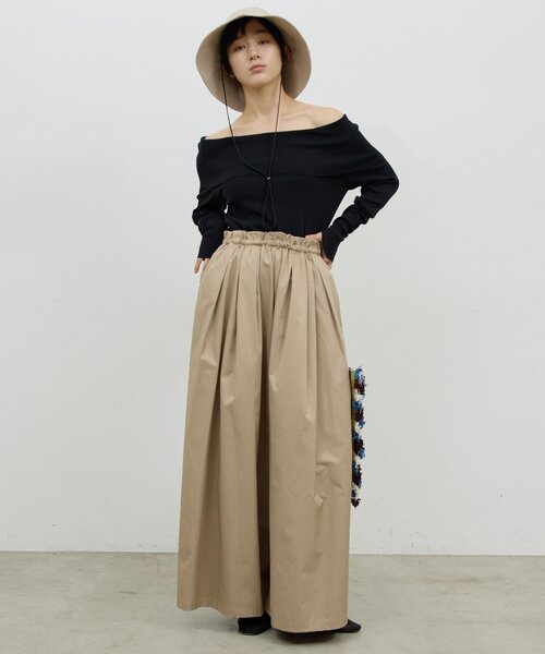 GALLARDAGALANTE（ガリャルダガランテ）の「ギャザーボリュームパンツ（その他パンツ・レディース・ネイビー/ベージュ・FREE）」の7枚目の写真