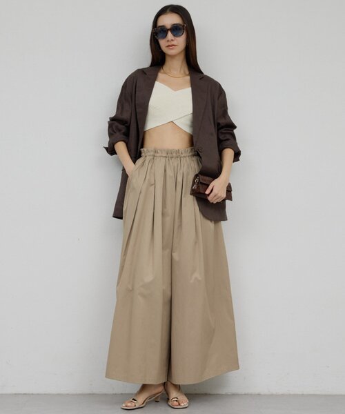 GALLARDAGALANTE（ガリャルダガランテ）の「ギャザーボリュームパンツ（その他パンツ・レディース・ネイビー/ベージュ・FREE）」の11枚目の写真