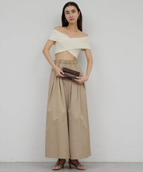 GALLARDAGALANTE（ガリャルダガランテ）の「ギャザーボリュームパンツ（その他パンツ・レディース・ネイビー/ベージュ・FREE）」の12枚目の写真