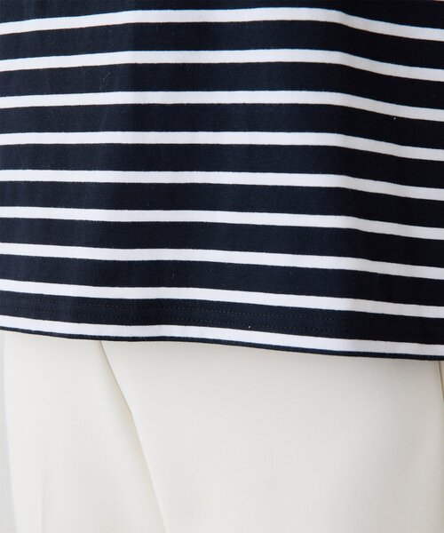 THE PAUSE（ザ ポーズ）の「【THE PAUSE】フレアカフスボーダープルオーバー（Tシャツ/カットソー・レディース・ブラック/ホワイト・FREE）」の8枚目の写真