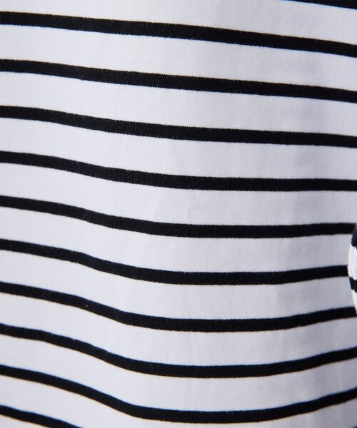 THE PAUSE（ザ ポーズ）の「【THE PAUSE】フレアカフスボーダープルオーバー（Tシャツ/カットソー・レディース・ブラック/ホワイト・FREE）」の3枚目の写真