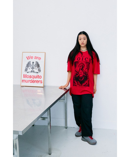 MOSQUITO MURDERERS(モスキートマーダラーズ)の「THE VOICE BIG T-SHIRT -Red(Tシャツ/カットソー・メンズ・その他・OS)」の4枚目の写真