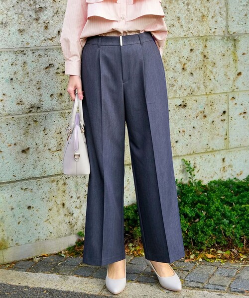 ANY SIS（エニィスィス）の「褒めらレディストレッチ ワイドパンツ（その他パンツ・レディース・ネイビー系6/ベージュ系6/ライトグレー系6/ネイビー系・X-SMALL）」の4枚目の写真