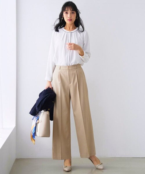 ANY SIS（エニィスィス）の「褒めらレディストレッチ ワイドパンツ（その他パンツ・レディース・ネイビー系6/ベージュ系6/ライトグレー系6/ネイビー系・X-SMALL）」の17枚目の写真