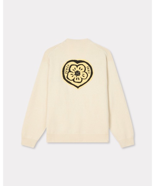'KENZO Boke Heart' カーディガン イン コットン ウール
