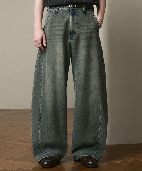 LUENNA】Vintage Curve Denim Pants / ヴィンテージ カーブデニム