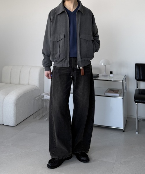 LUENNA（ルエナ）の「【LUENNA】Vintage Curve Denim Pants / ヴィンテージ カーブデニムパンツ（デニムパンツ・メンズ・ブルー/ブラック・L/M/S）」の7枚目の写真