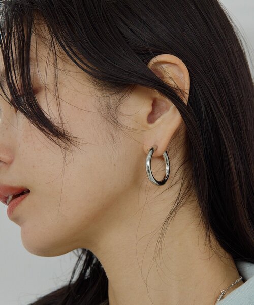 GALLARDAGALANTE（ガリャルダガランテ）の「メタルキャッチフープピアス（リング・レディース・シルバー/ゴールド・FREE）」の3枚目の写真